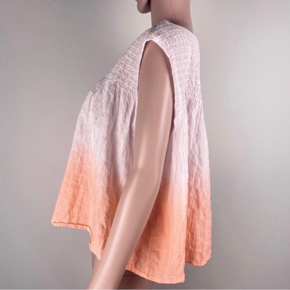 NEW FREE PEOPLE OMBRÉ SLEEVELESS BLOUSE - Picture 6 of 9